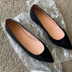Brand new J. Crew Black Suede Flats Size 6.5